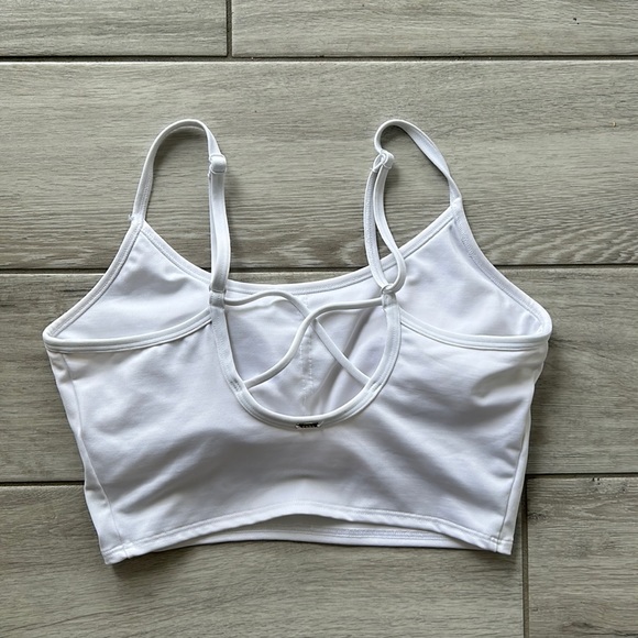 PINK Victoria's Secret Tops - Victoria’s Secret pink white sports bra tank top